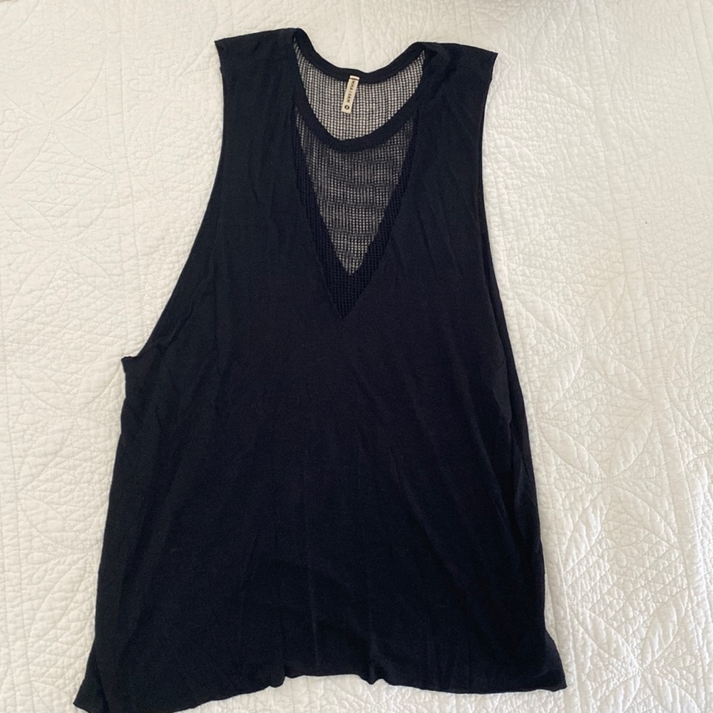 Black sleeveless tank